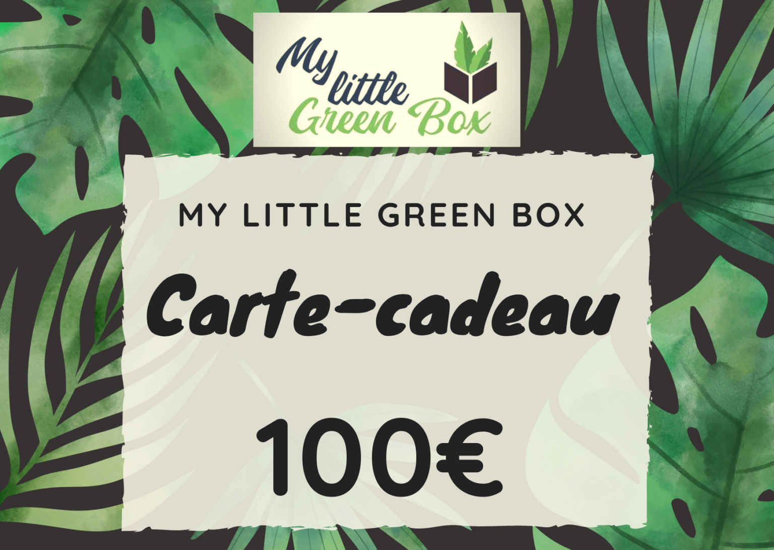 Little Box Carte cadeau 100€ - My Little Green Box